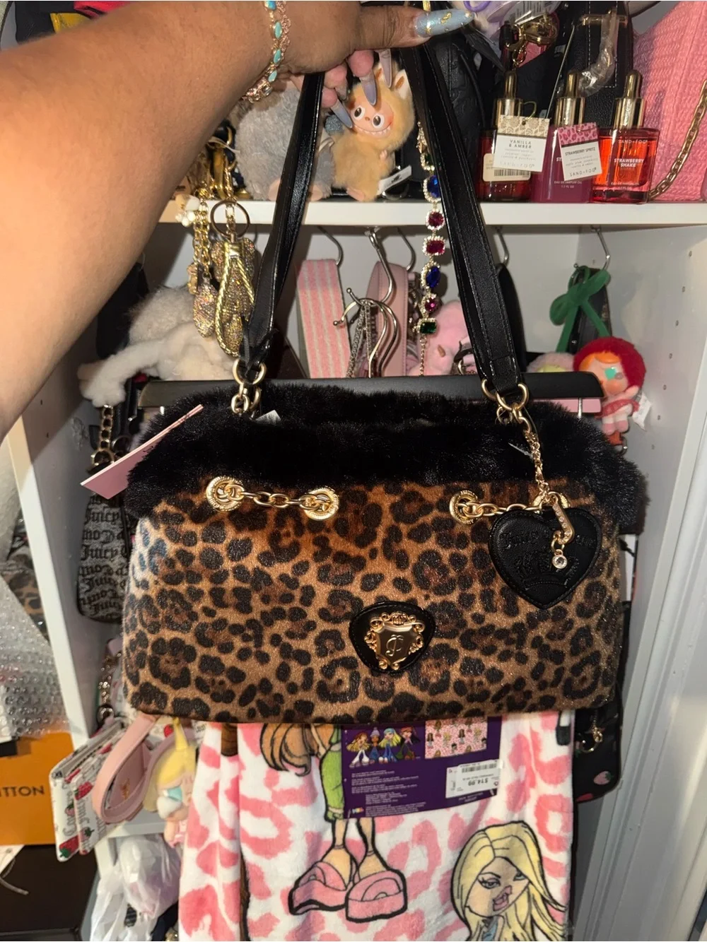 Juicy Couture Juicy Glamour Gang Satchel In Natural Leopard